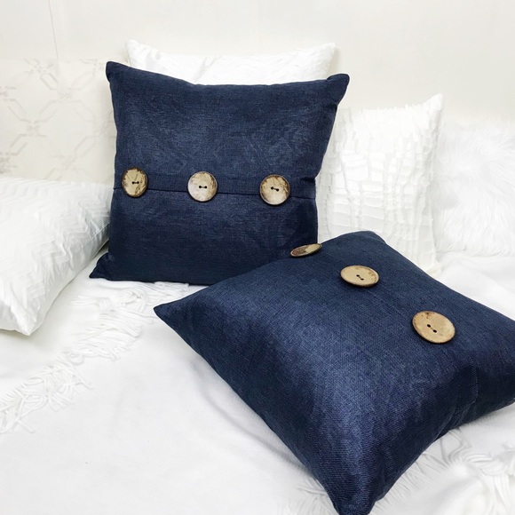 Marlo Lorenz Other - 🚫Sold🚫 Marlo Lorenz Button Accent Pillow Navy